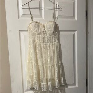 Elegant Cream Lace Dress